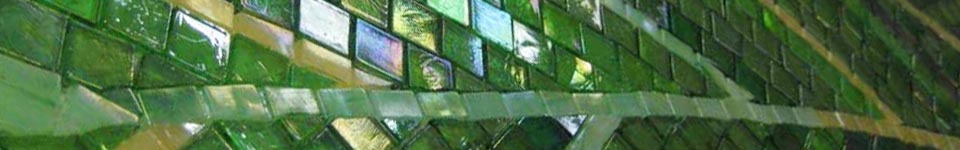 Glass tile mosaic detail